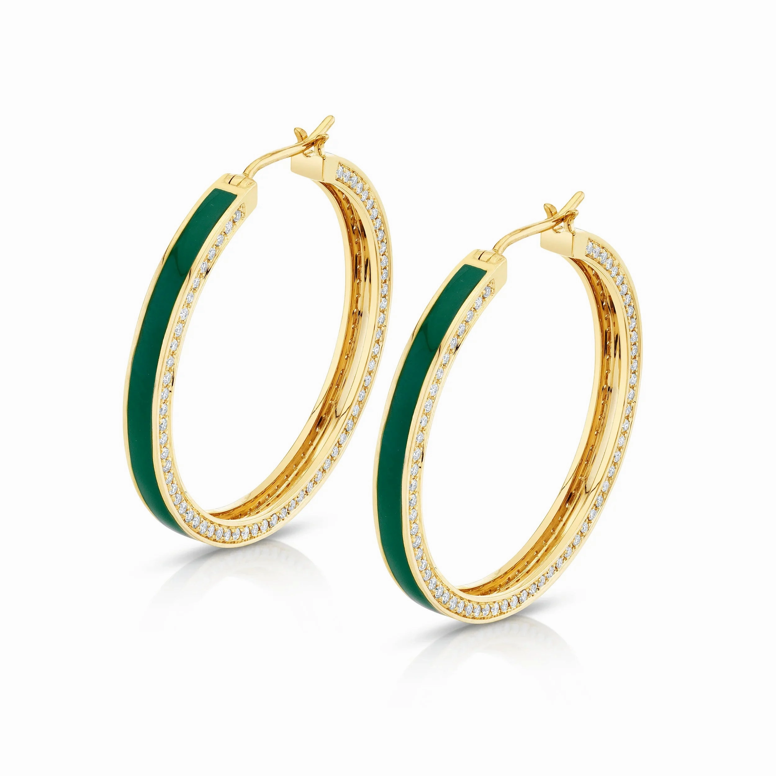 Chroma Pav Edge Hoop Earrings ER481