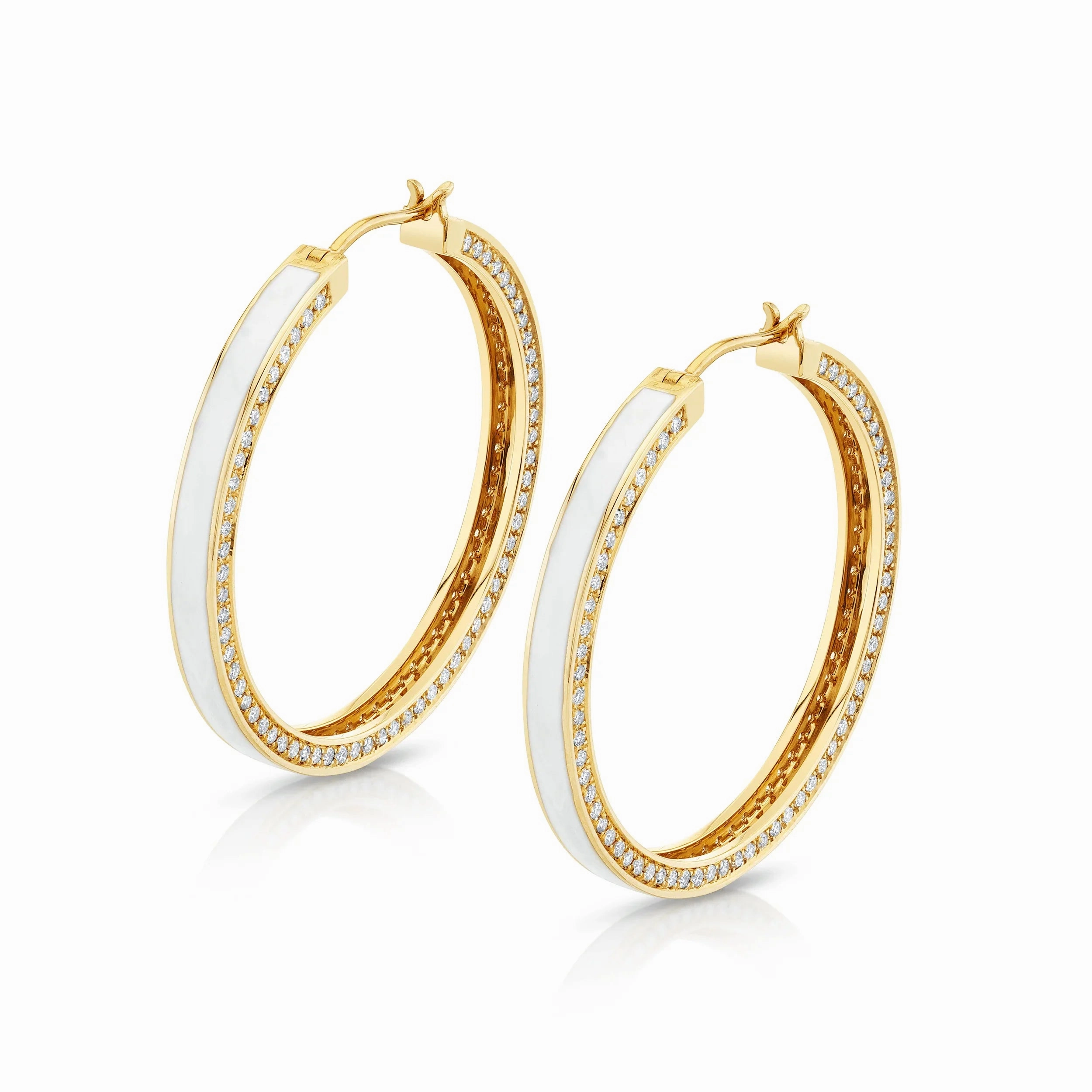 Chroma Pav Edge Hoop Earrings ER481