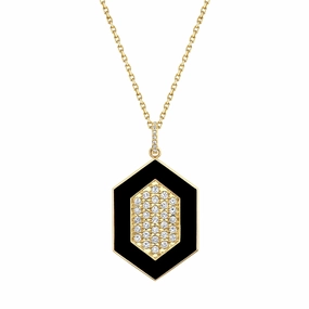 Chroma Pav Hexagon Pendant P491