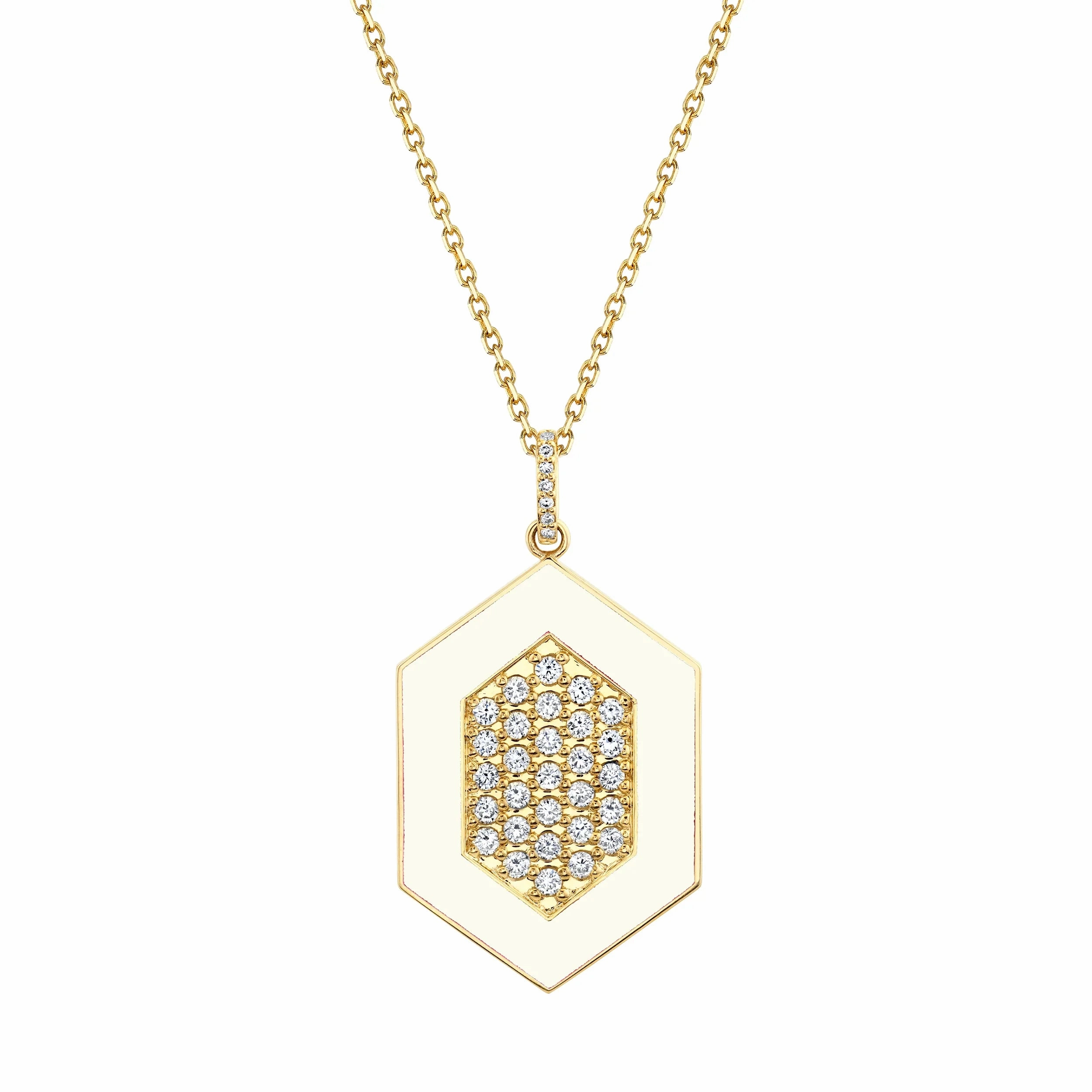 Chroma Pav Hexagon Pendant P491