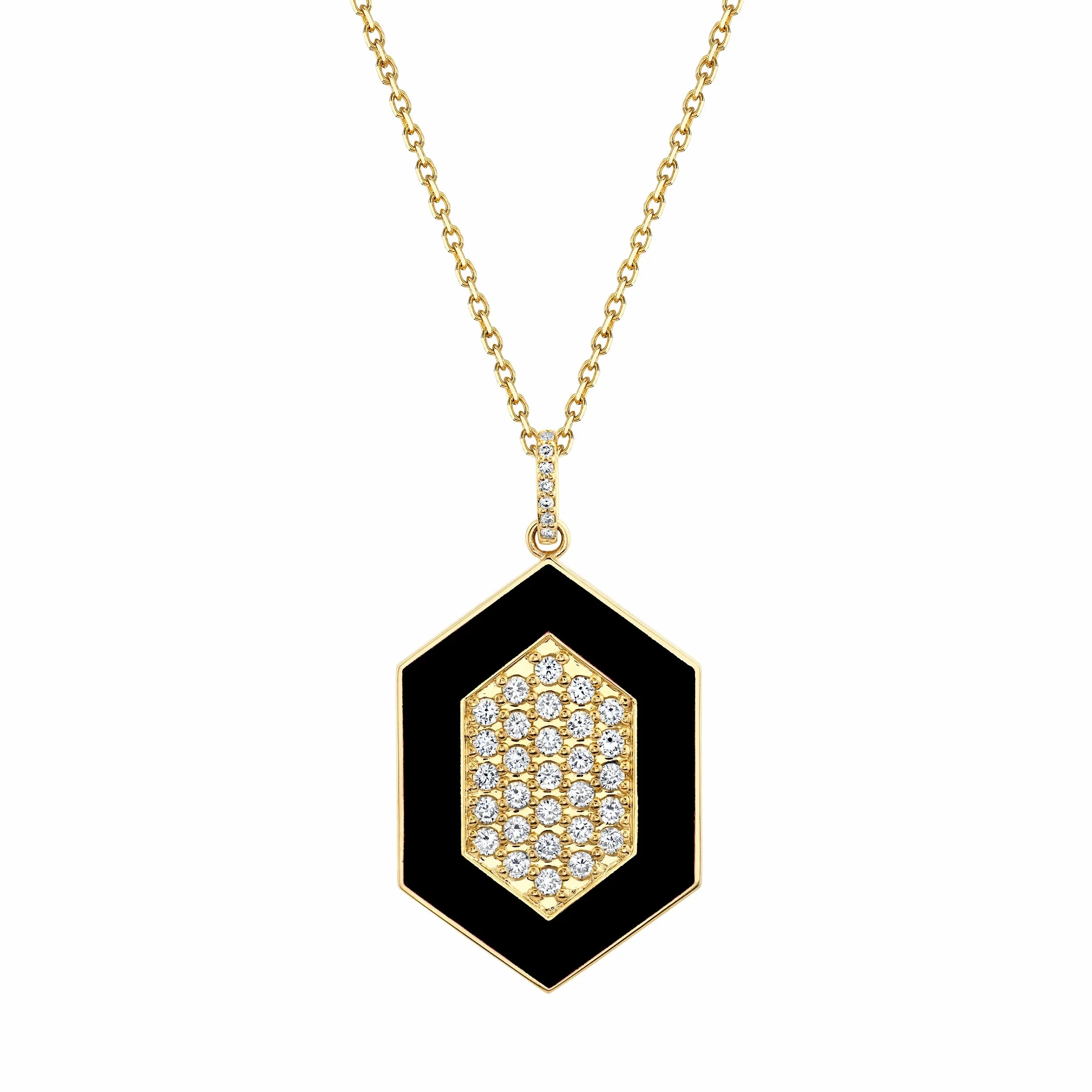Chroma Pav Hexagon Pendant P491