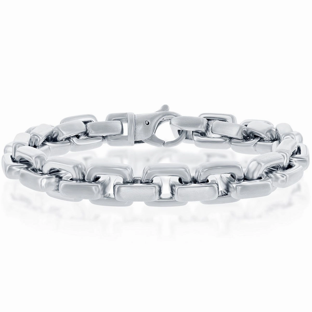 Classic Men's Bracelet - Silver Tone Stainless Steel Anchor Link Bracelet | ST-1600