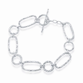 Classic Women's Bracelet - Sterling Silver Hammered Style | S-4427