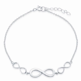 Classic Women's Bracelet - Sterling Silver Multiple Infinity | S-4901