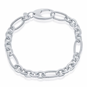 Classic Women's Bracelet - Sterling Silver Open Linked| S-4468