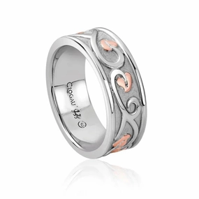 Clogau Silver and Rose Tree of Life Band Ring 3STOL0624