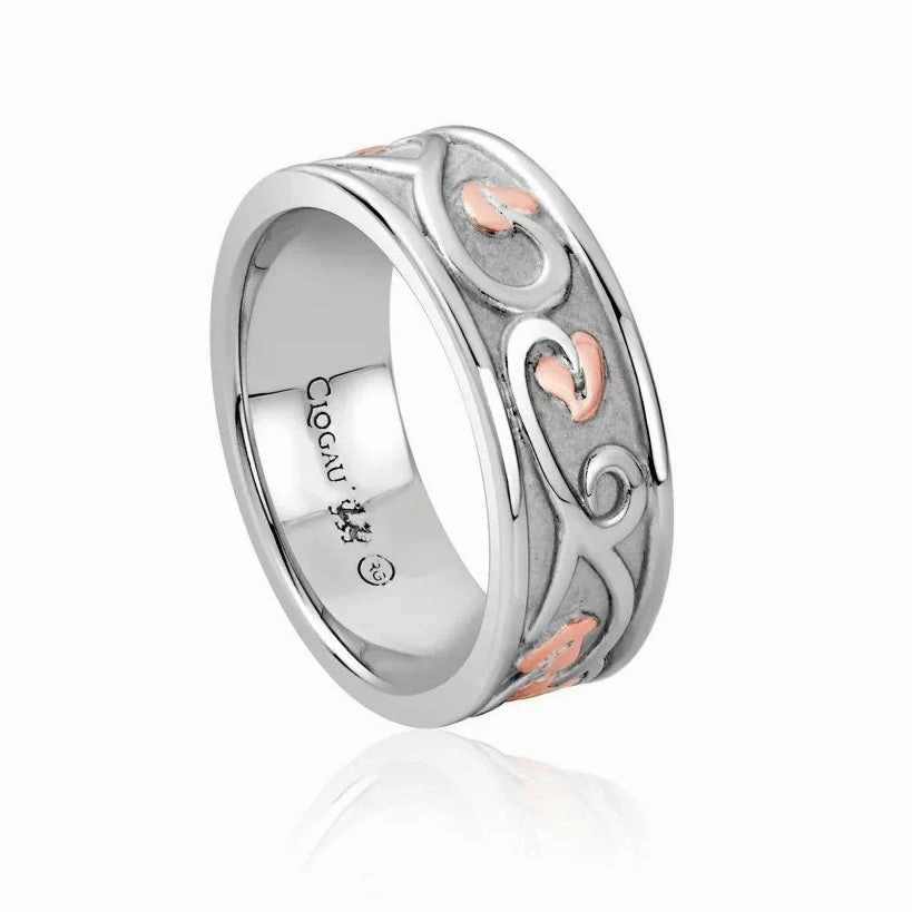 Clogau Silver and Rose Tree of Life Band Ring 3STOL0624
