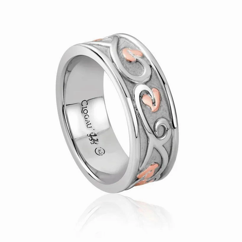 Clogau Silver and Rose Tree of Life Band Ring 3STOL0624