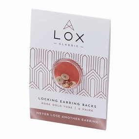 Connoisseurs Lox Rose Gold Tone Earring Backs LOX 2RGE