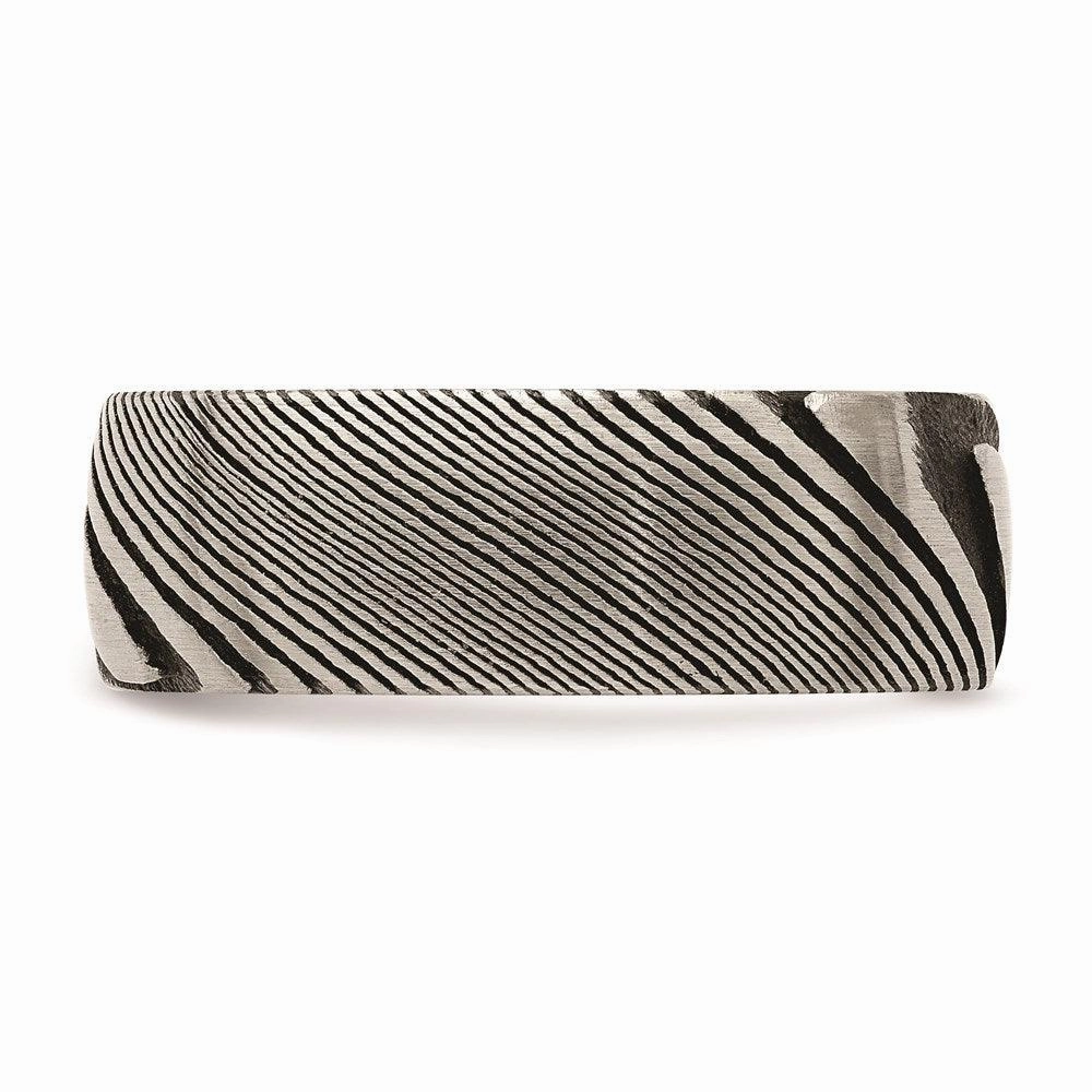 Damascus Steel Polished 8mm Band
