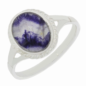 Derbyshire Blue John Sterling Silver Ring