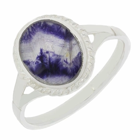 Derbyshire Blue John Sterling Silver Ring