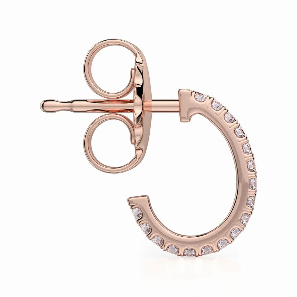 Diamond Huggie Hoop Earrings ER270YG
