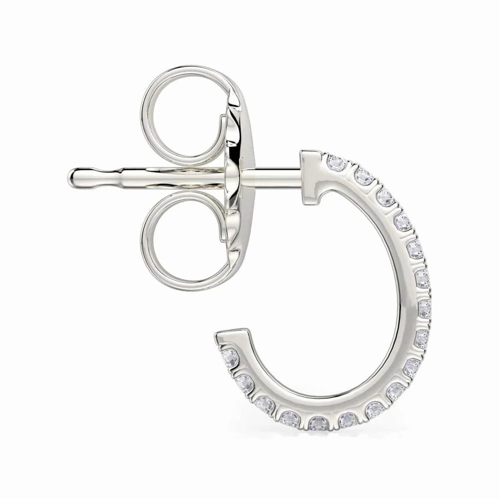 Diamond Huggie Hoop Earrings ER270YG