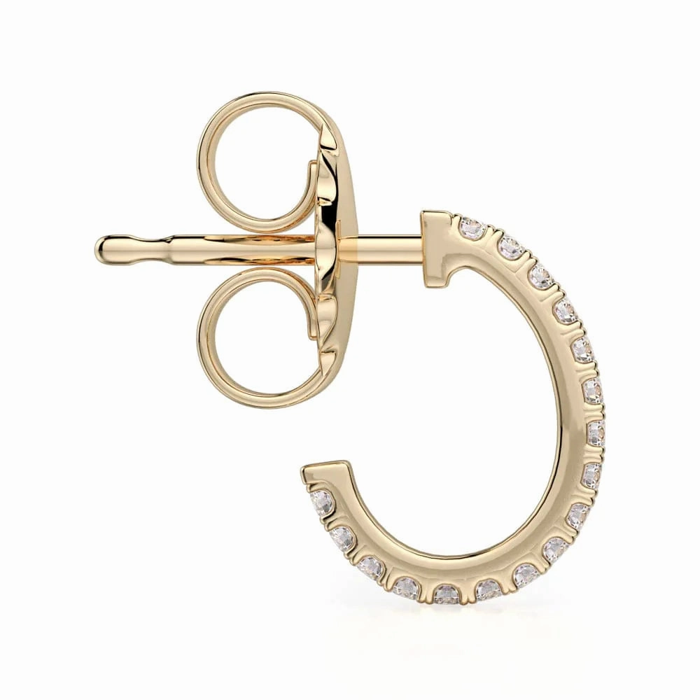 Diamond Huggie Hoop Earrings ER270YG