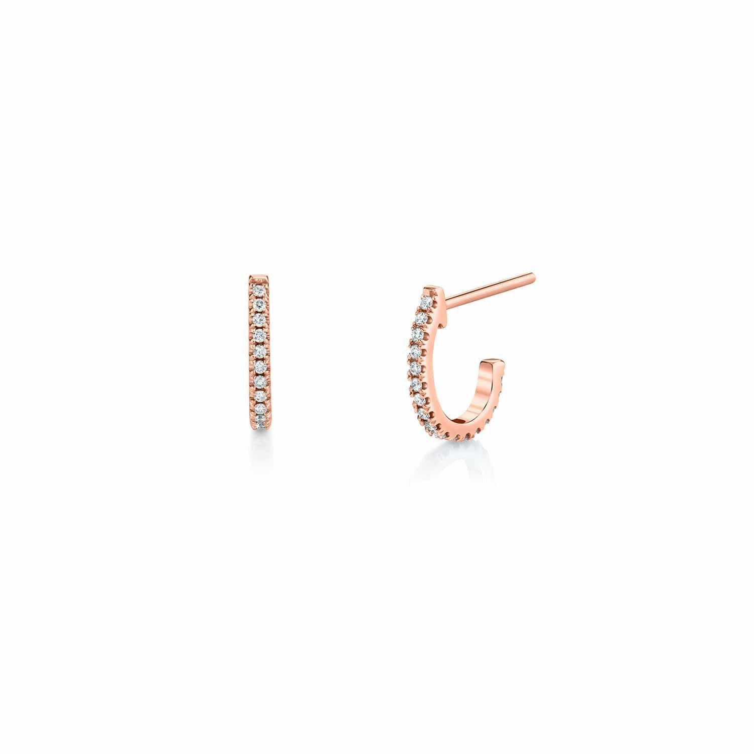 Diamond Huggie Hoop Earrings ER270YG