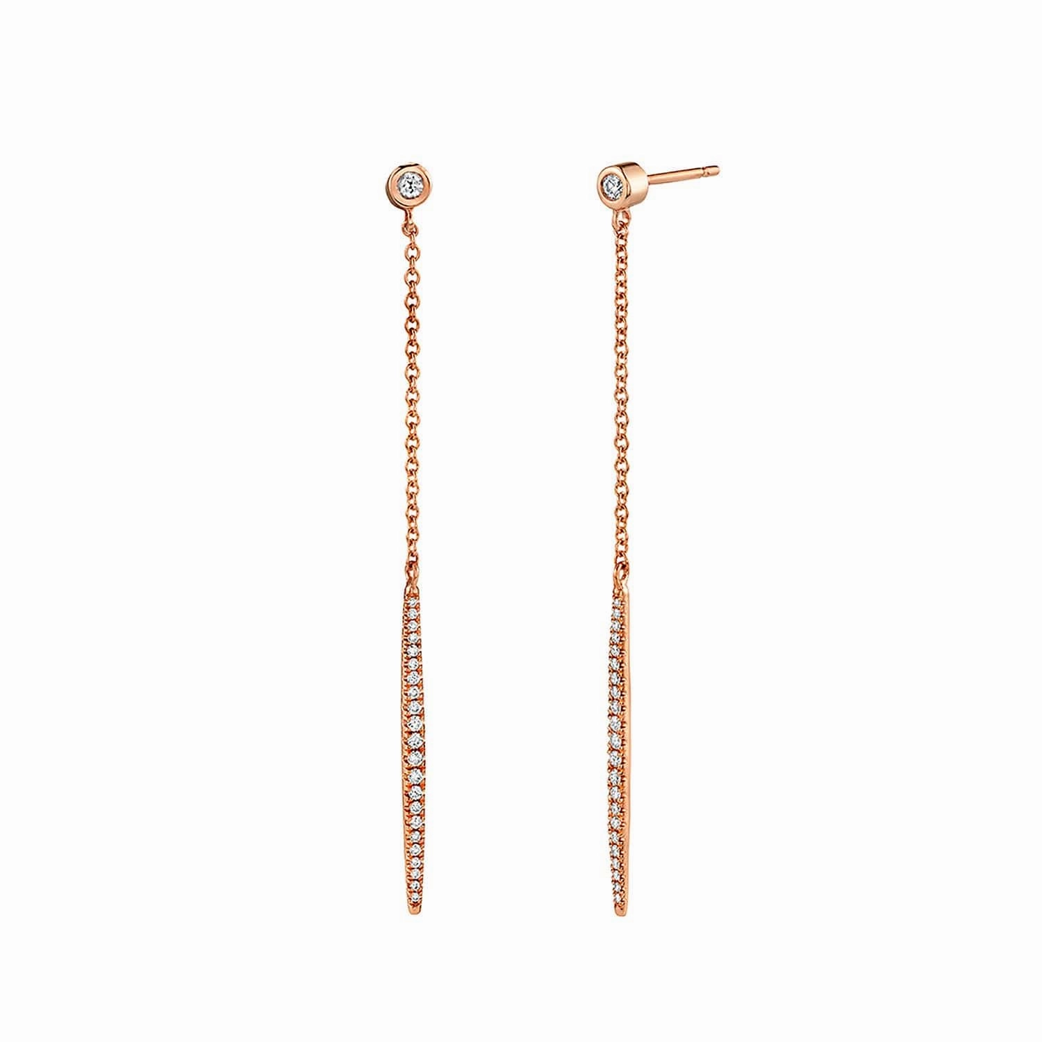 Diamond Stud Linear Earrings ER275WG