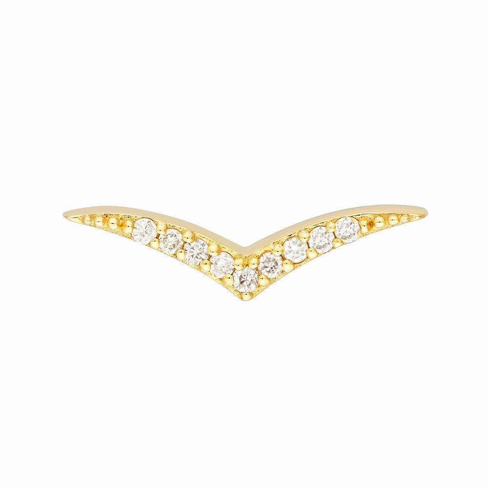 Diamond Wing Micro Stud Earrings