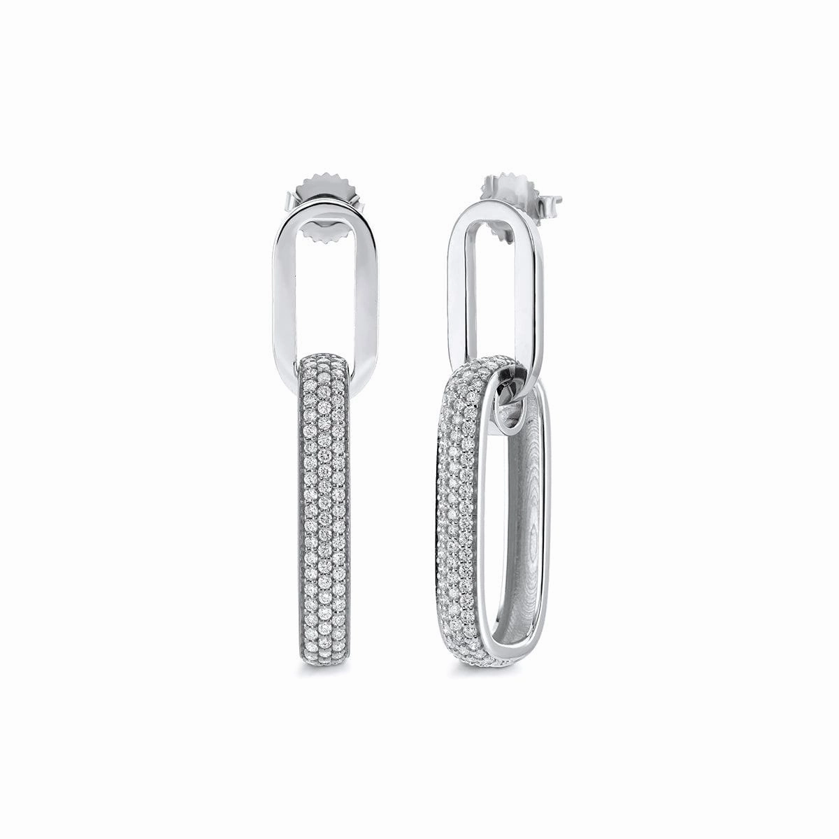 Double Luxe Link Wide Drop Earrings ER356