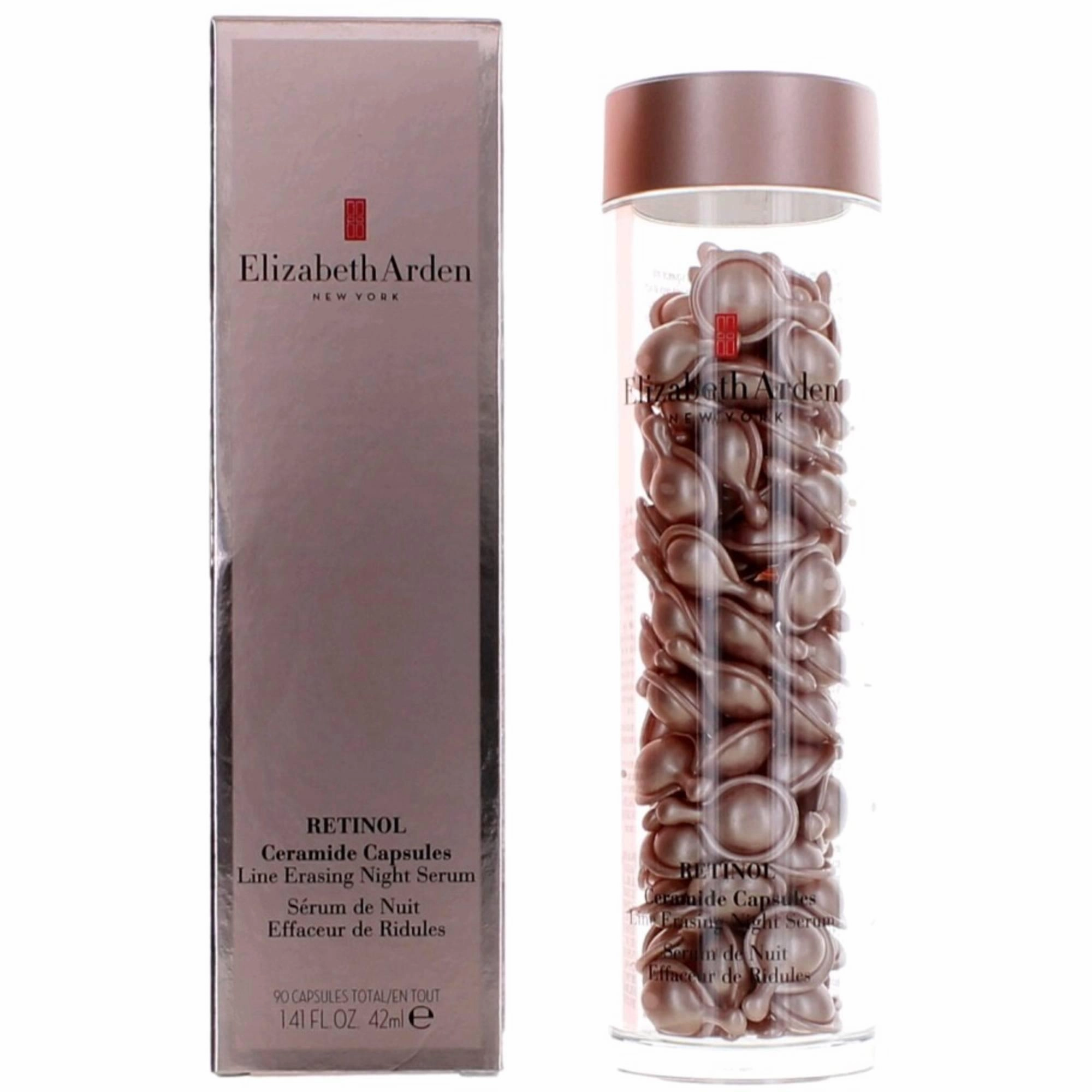 Elizabeth Arden Women's Line Erasing Night Serum - Retinol Ceramide, 90 Capsules