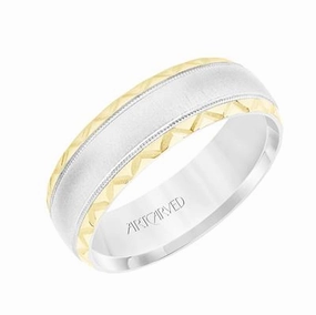 Flat Bevel Edge Carved Wedding Band 11-WV8781WY7-G.00-3.00