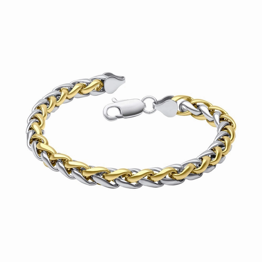 Fred Bennett Stainless Steel and Gold IP Mens Bracelet B5469