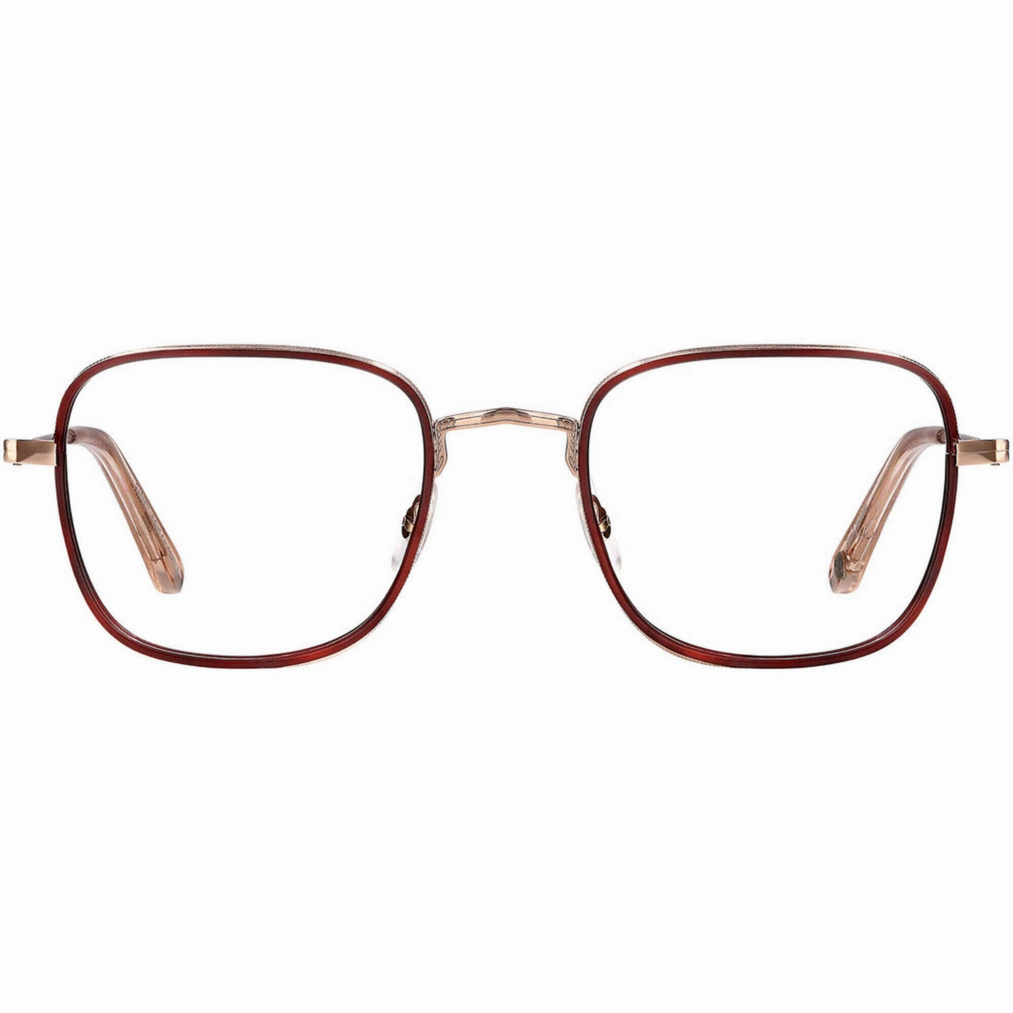 Garrett Leight Women's Eyeglasses - Brick-Rose Gold-Nude Square | PRESTON BRI-RG-NU