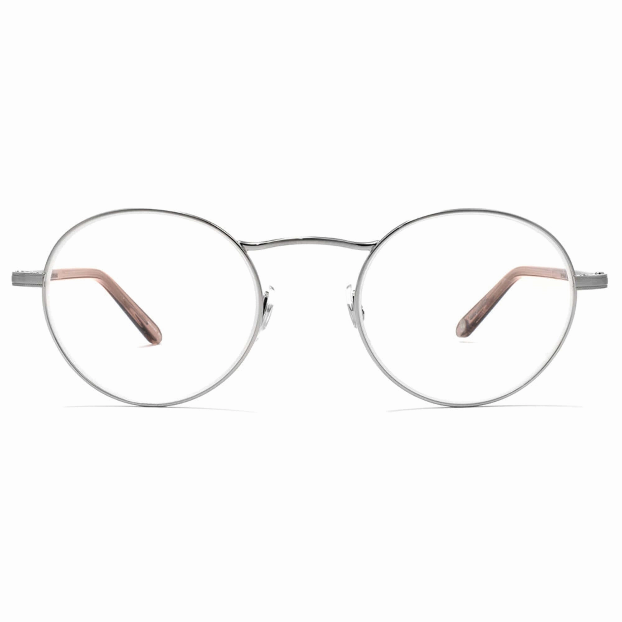 Garrett Leight Women's Eyeglasses - Brushed Silver-Desert Rose Frame | PENMAR BS-DER