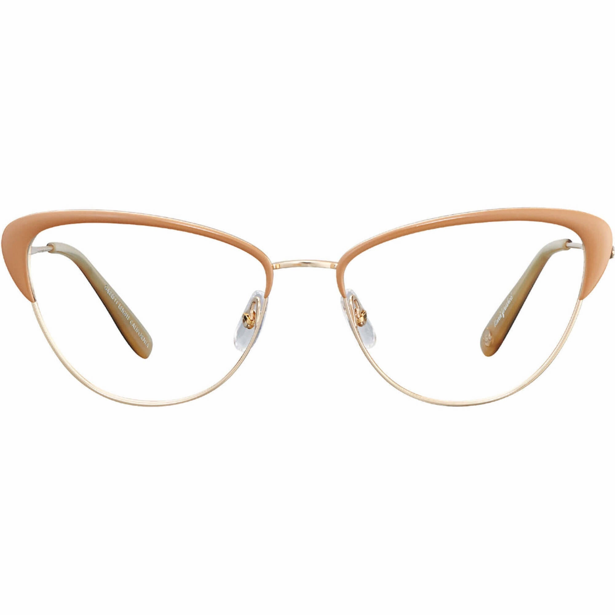 Garrett Leight Women's Eyeglasses - Gold-Caramel Laminate Cat Eye Frame | VISTA G-CL