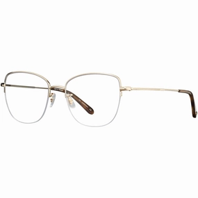 Garrett Leight Women's Eyeglasses - Gold-Feather Tortoise Metal Frame | PERSHING G-FET