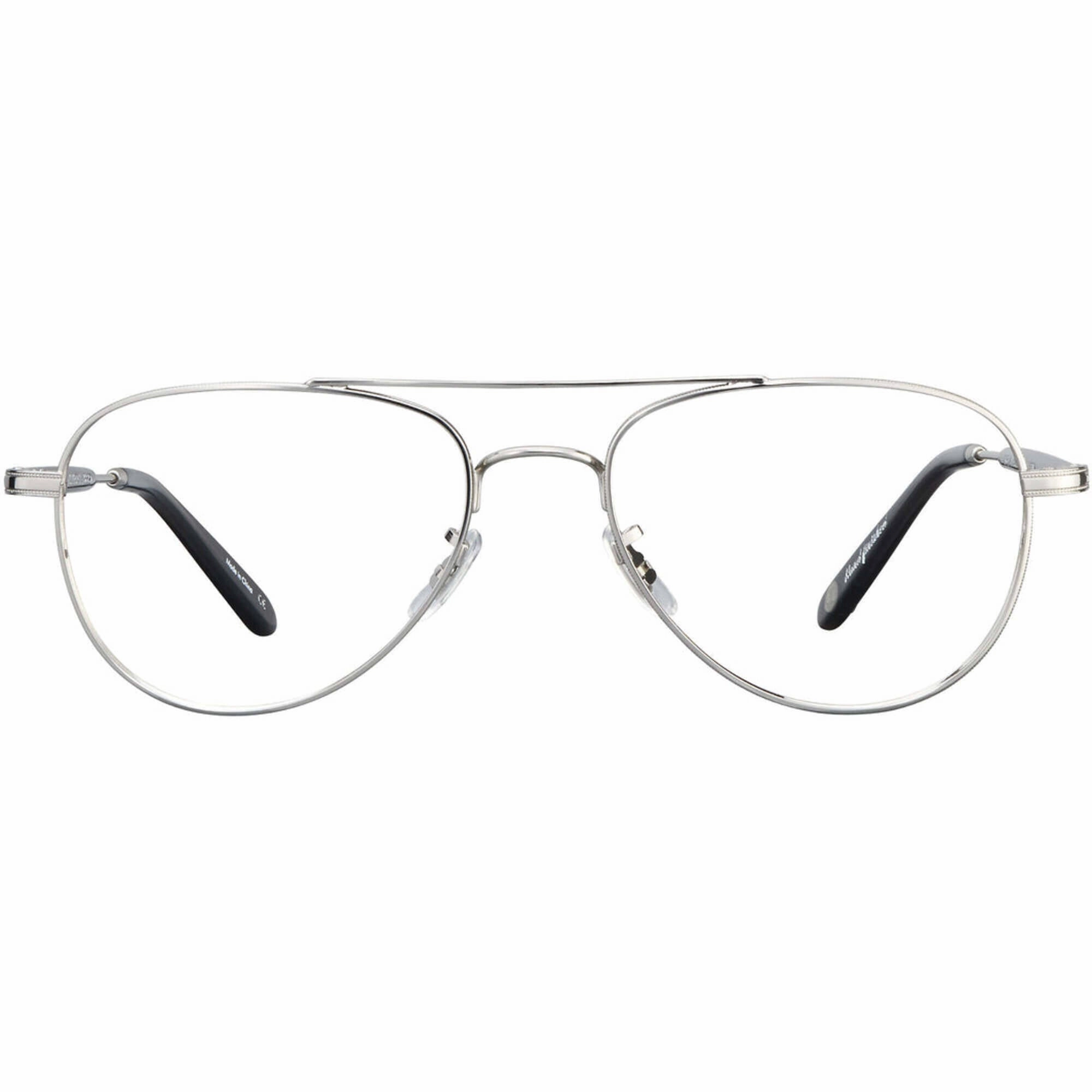 Garrett Leight Women's Eyeglasses - Silver-Grey Crystal Pilot Frame | LINNIE SV-GCR