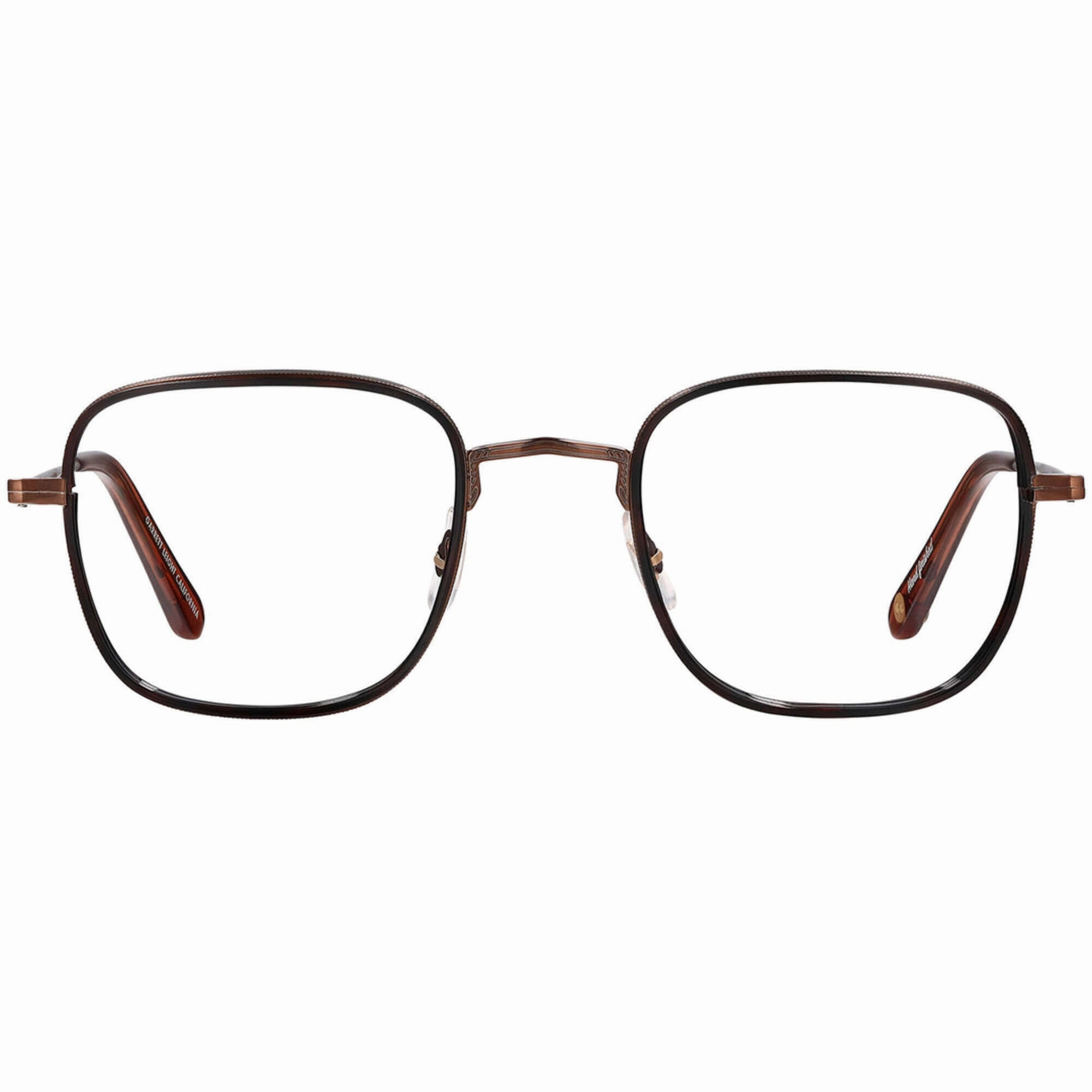 Garrett Leight Women's Eyeglasses - Umber-Mocha-Auburn Square Frame | PRESTON UM-M-AU