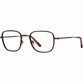Garrett Leight Women's Eyeglasses - Umber-Mocha-Auburn Square Frame | PRESTON UM-M-AU