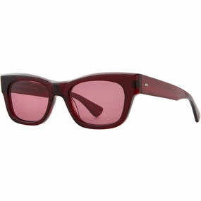 Garrett Leight Women's Sunglasses - Merlot Acetate Cat Eye Full Rim Frame | WOZ MER/LI