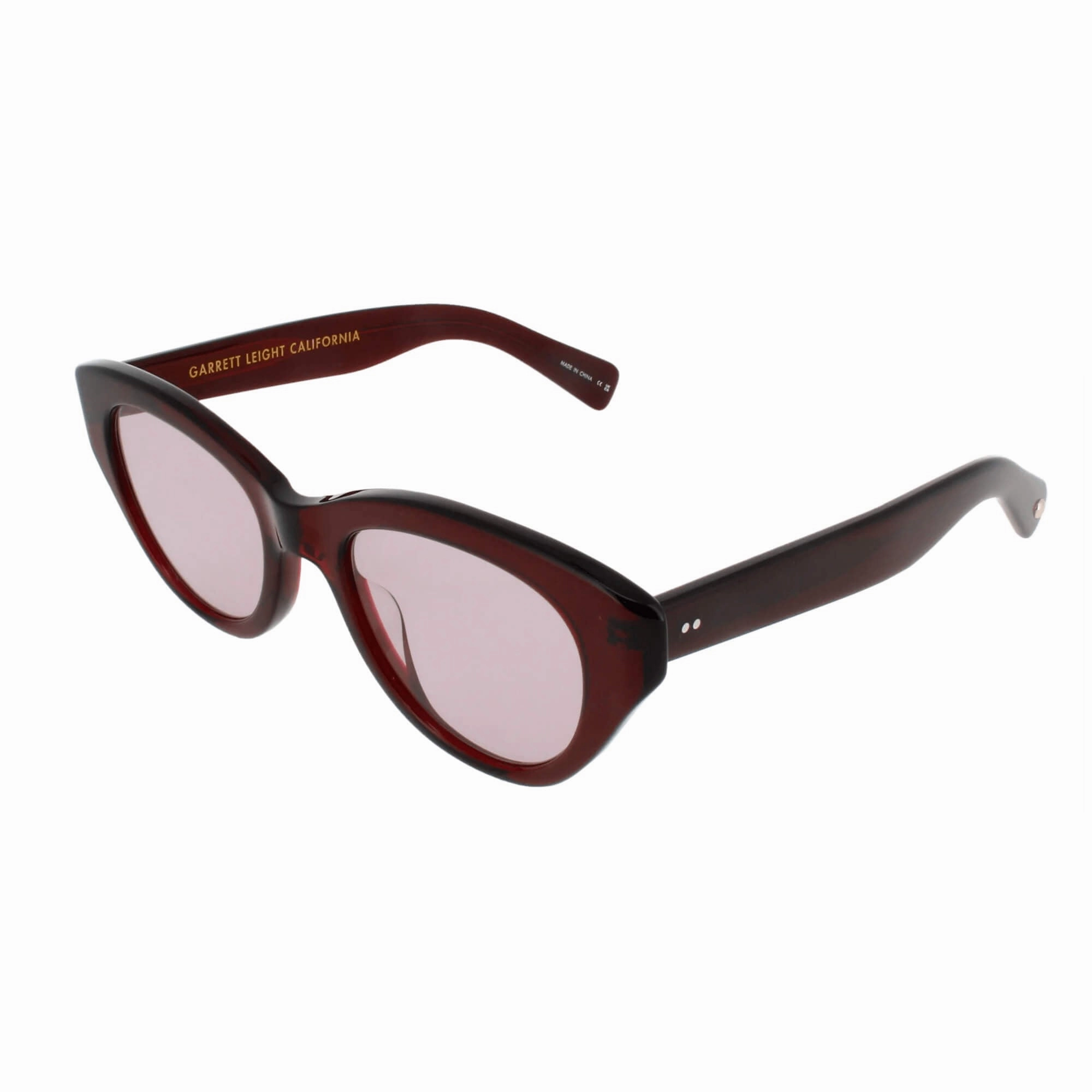 Garrett Leight Women's Sunglasses - Merlot Full Rim Cat Eye Frame | DOTTIE MER/SFPLU