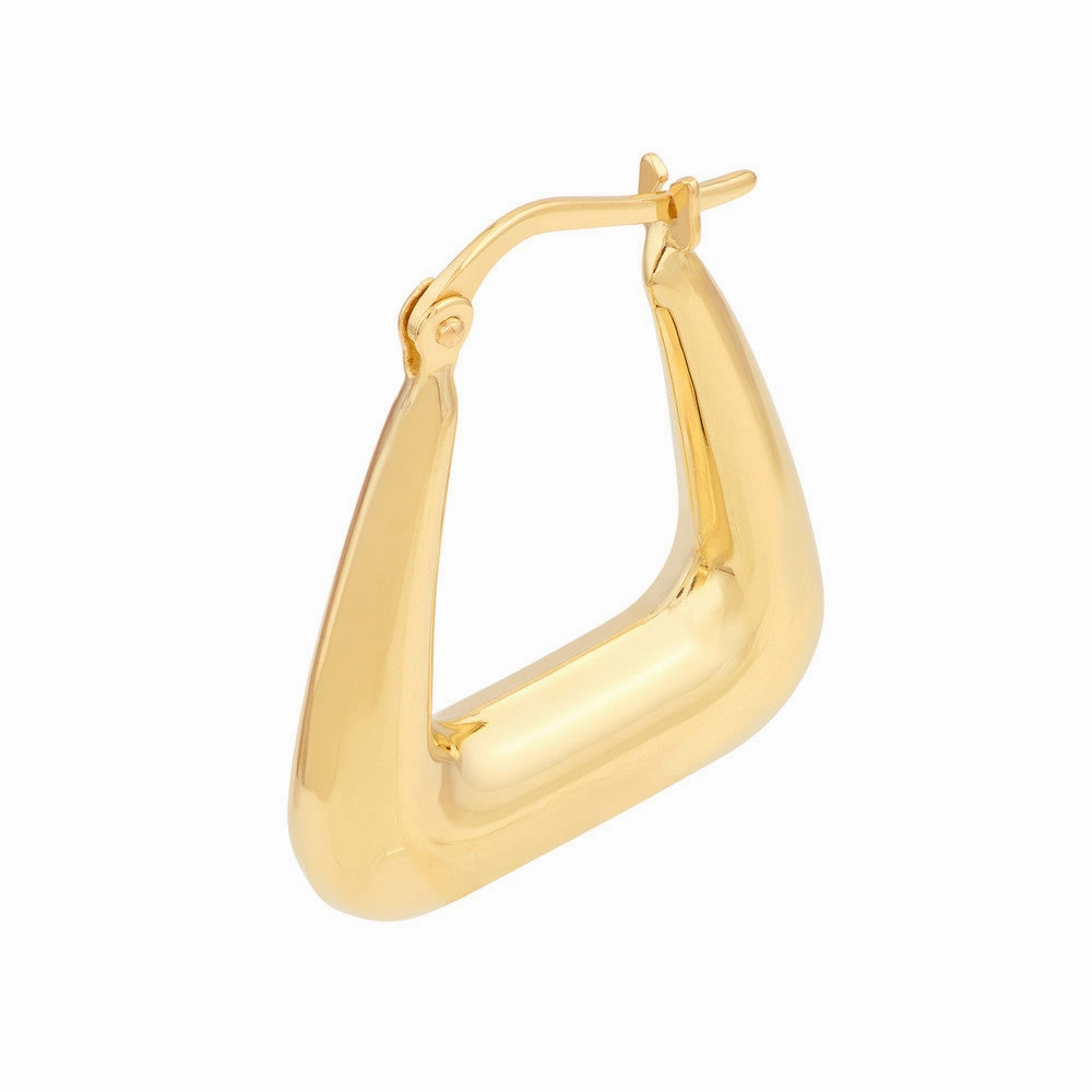 Graduated Square Puff Hoop Earrings