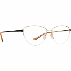 Gucci Women's Eyeglasses - Gold Oval Half-Rim Metal Frame | GUCCI GG0580O 1