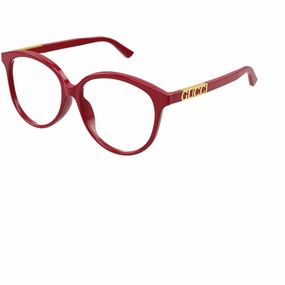 Gucci Women's Eyeglasses - Red Acetate Round Full Rim Frame Demo Lens | GG1194OA 003