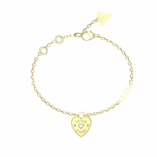 Guess Amore Crystal Heart Bracelet - Gold Tone UBB05057YGL
