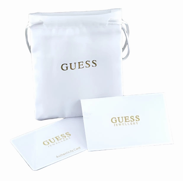 Guess Beloved Crystal Heart Huggie Hoop Earrings - Gold Tone UBE05017YG