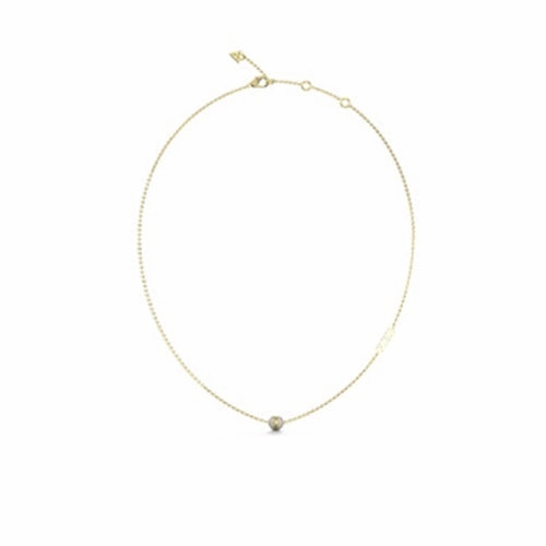 Guess Gold Tone Crystal Bead Necklace JUBN04455JWYGT