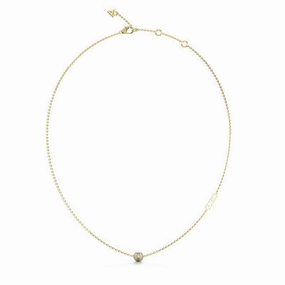Guess Gold Tone Crystal Bead Necklace JUBN04455JWYGT
