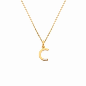 Hot Diamonds Initial C Gold Plated Silver Pendant DP941
