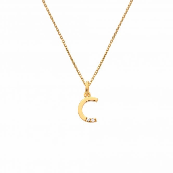 Hot Diamonds Initial C Gold Plated Silver Pendant DP941