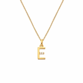 Hot Diamonds Initial E Gold Plated Silver Pendant DP943