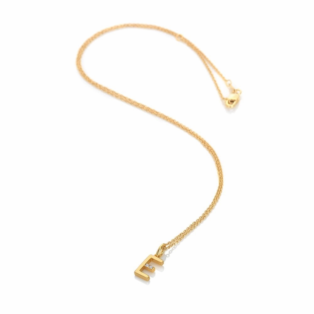 Hot Diamonds Initial E Gold Plated Silver Pendant DP943