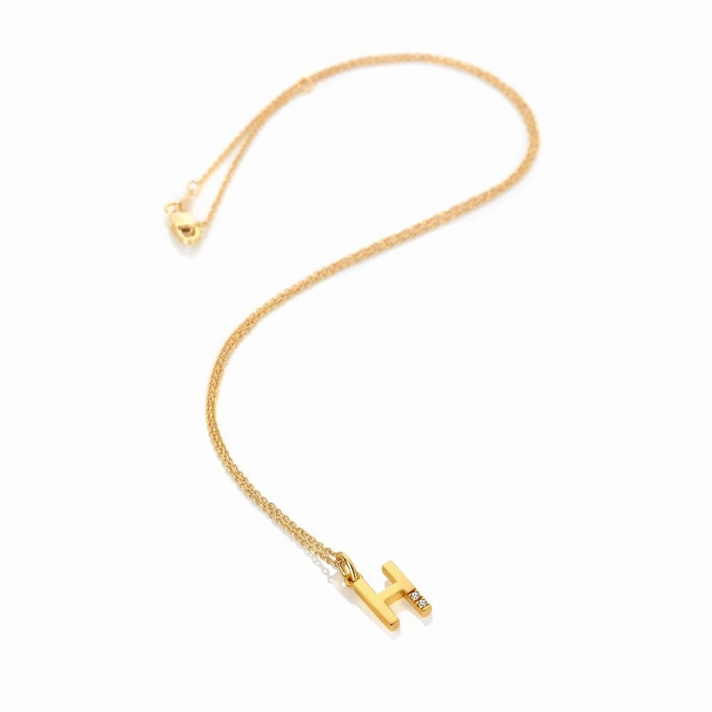 Hot Diamonds Initial H Gold Plated Silver Pendant DP946