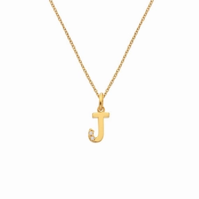 Hot Diamonds Initial J Gold Plated Silver Pendant DP948