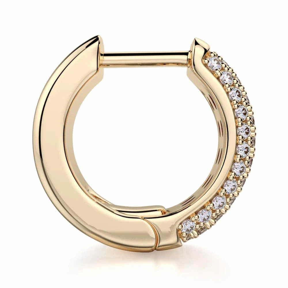 Huggie Diamond Hoop Earrings MOB107WG