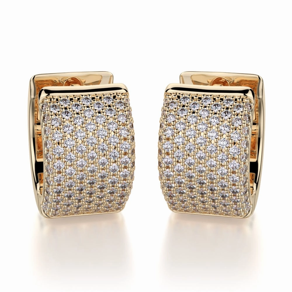 Huggie Diamond Hoop Earrings MOB107WG